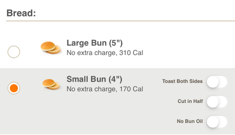 One less inch, 140 less calories.